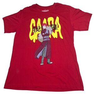 Naruto Shippuden Gaara Red Graphic T Shirt Mens Size Large